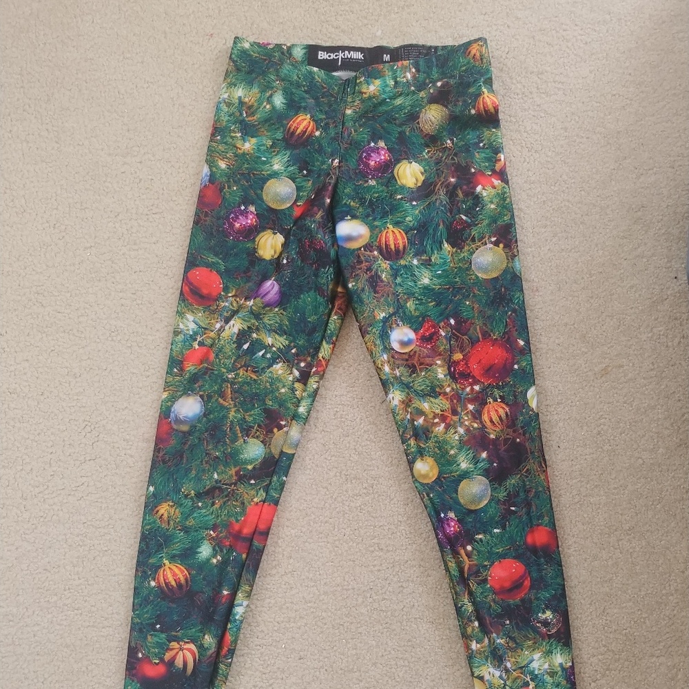 Black milk Christmas tree 2.0 leggings